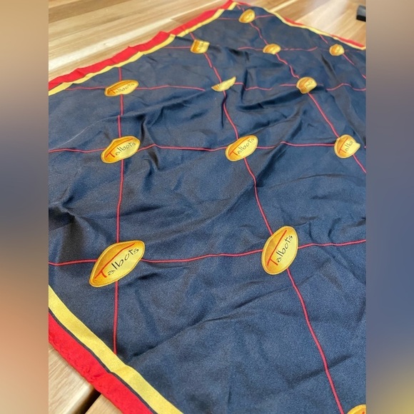 Talbots - Talbots Branded Navy Neck Scarf - Picture 3 of 4